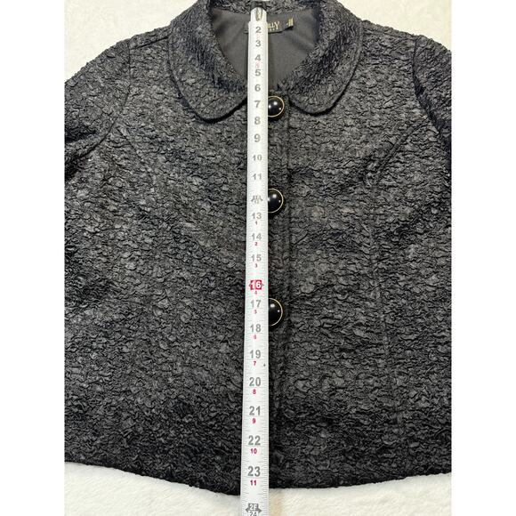 VTG Picadilly Lightweight Jacket Zip Up High Neck Sz Lg Black - Picture 9 of 12